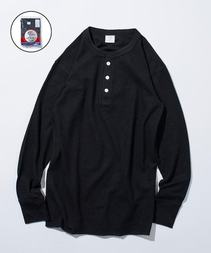 華夫格亨利領長袖套裝T恤 / 保暖內衣