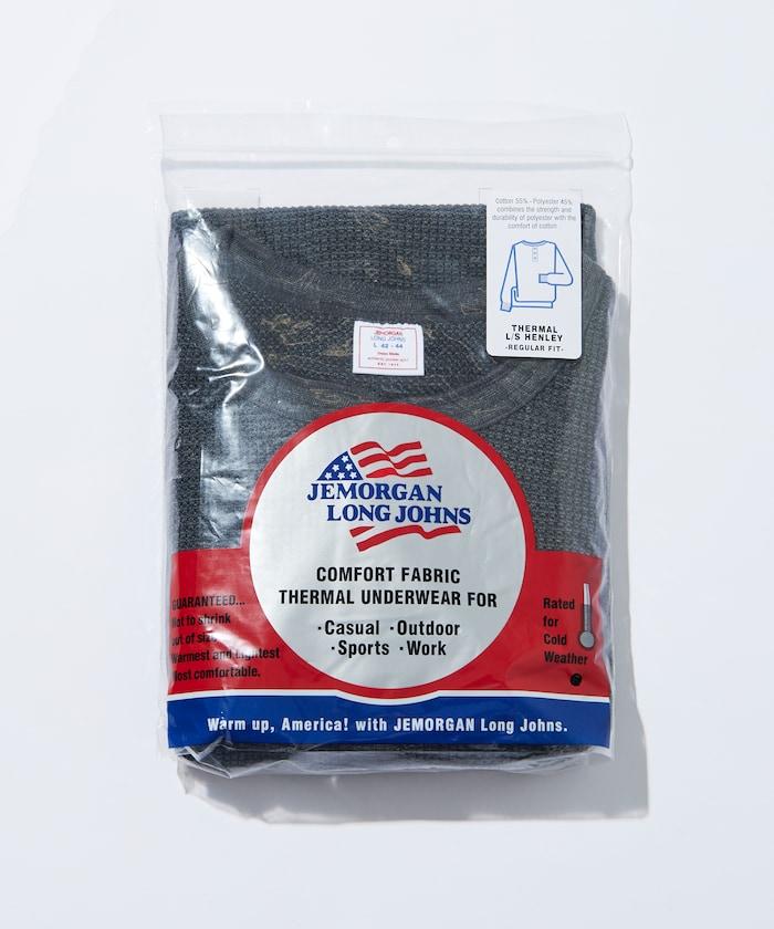 華夫格亨利領長袖套裝T恤 / 保暖內衣