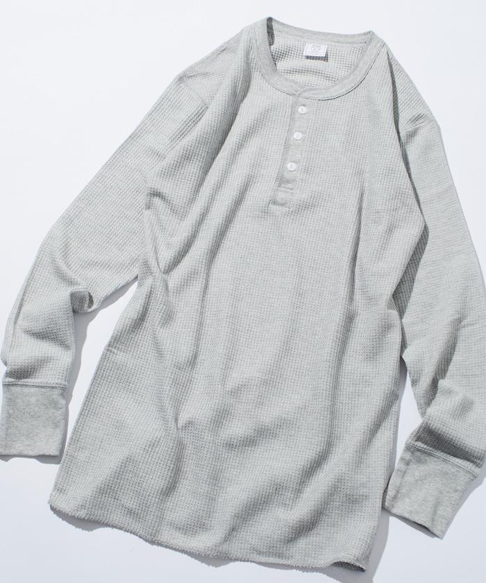 華夫格亨利領長袖套裝T恤 / 保暖內衣