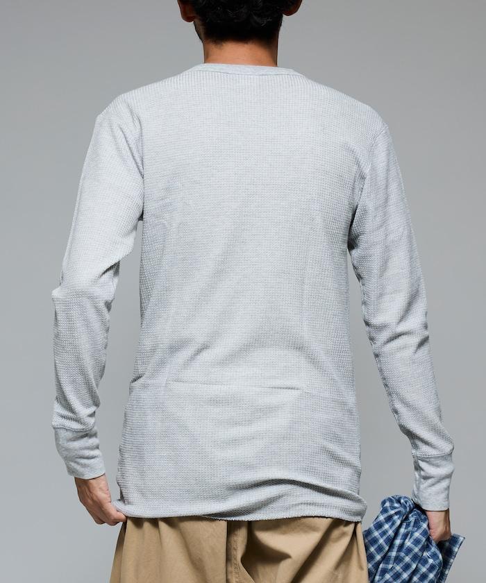 華夫格亨利領長袖套裝T恤 / 保暖內衣