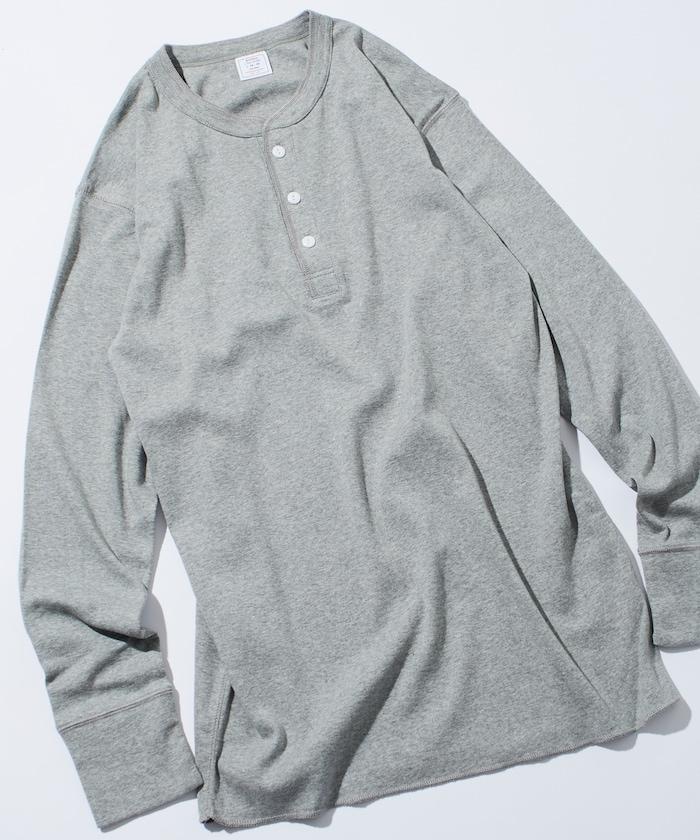 羅紋亨利領長袖套裝T恤