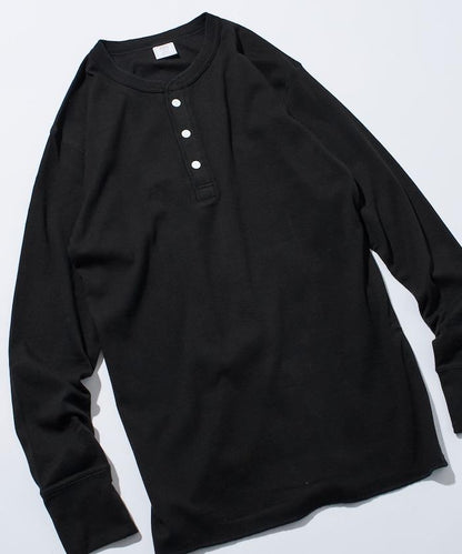 羅紋亨利領長袖套裝T恤