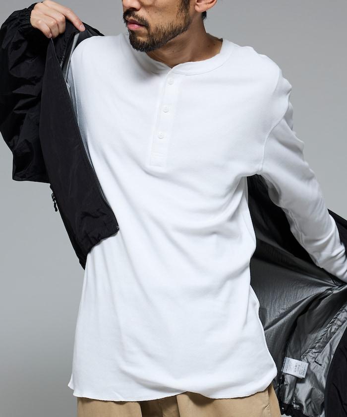 羅紋亨利領長袖套裝T恤