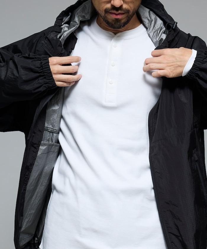 羅紋亨利領長袖套裝T恤