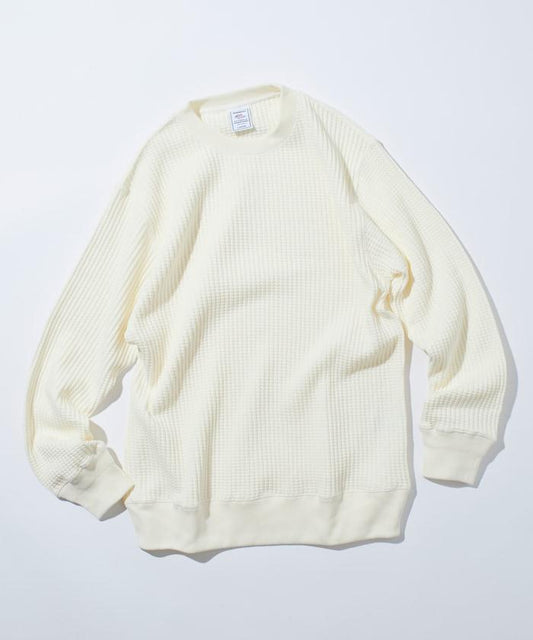 大格子紋圓領保暖內衣