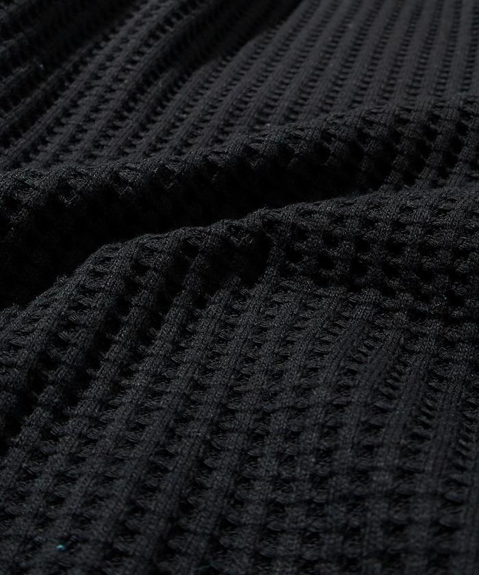 大格子紋圓領保暖內衣