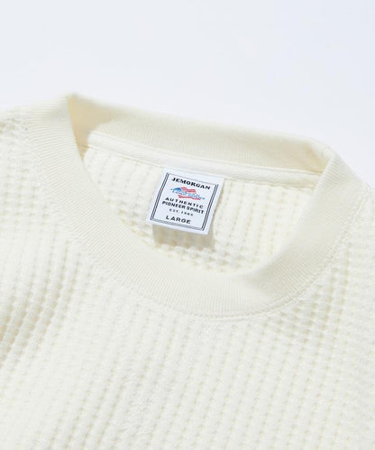 大格子紋圓領保暖內衣