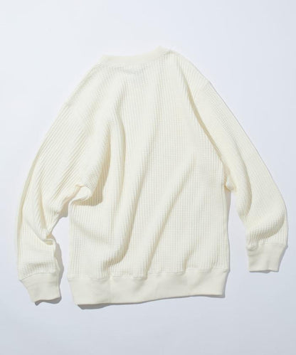 大格子紋圓領保暖內衣