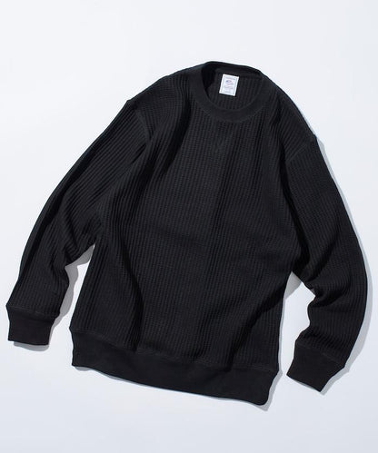 大格子紋圓領保暖內衣