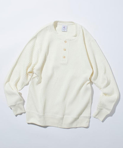 大格子華夫格亨利領保暖內衣