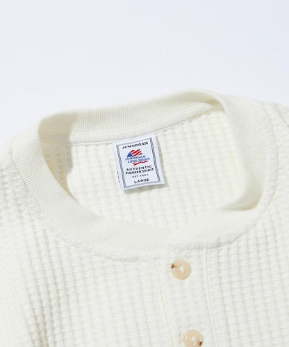 大格子華夫格亨利領保暖內衣