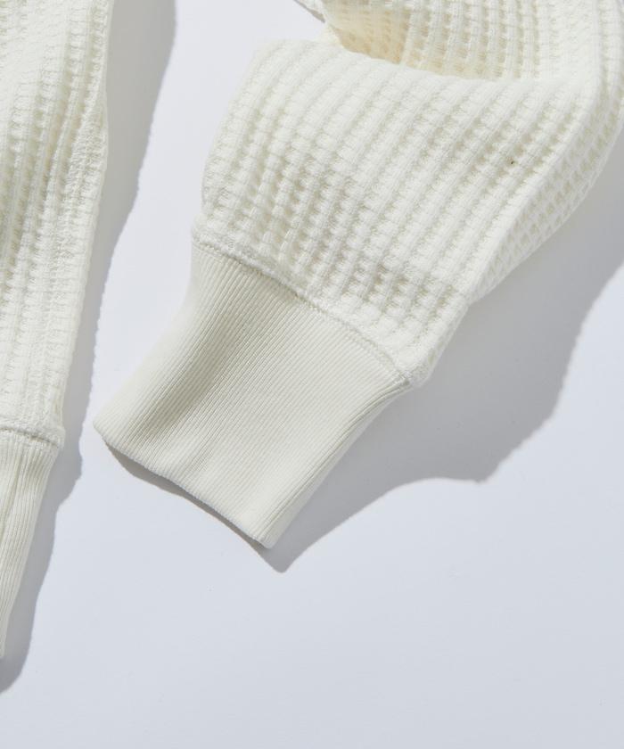 大格子華夫格亨利領保暖內衣