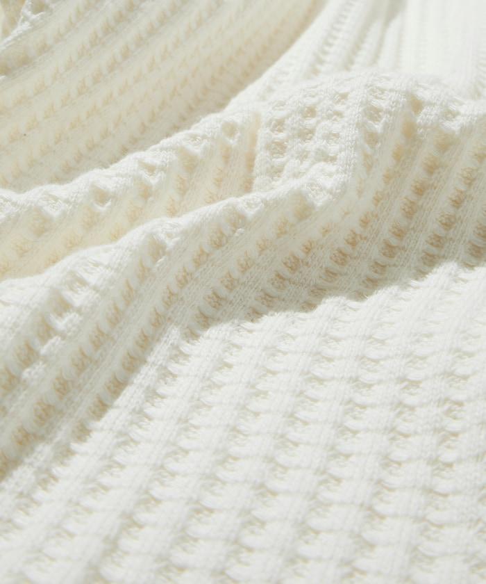 大格子華夫格亨利領保暖內衣