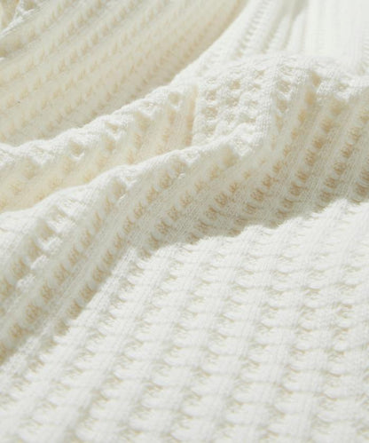 大格子華夫格亨利領保暖內衣