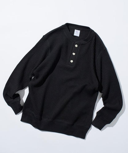 大格子華夫格亨利領保暖內衣