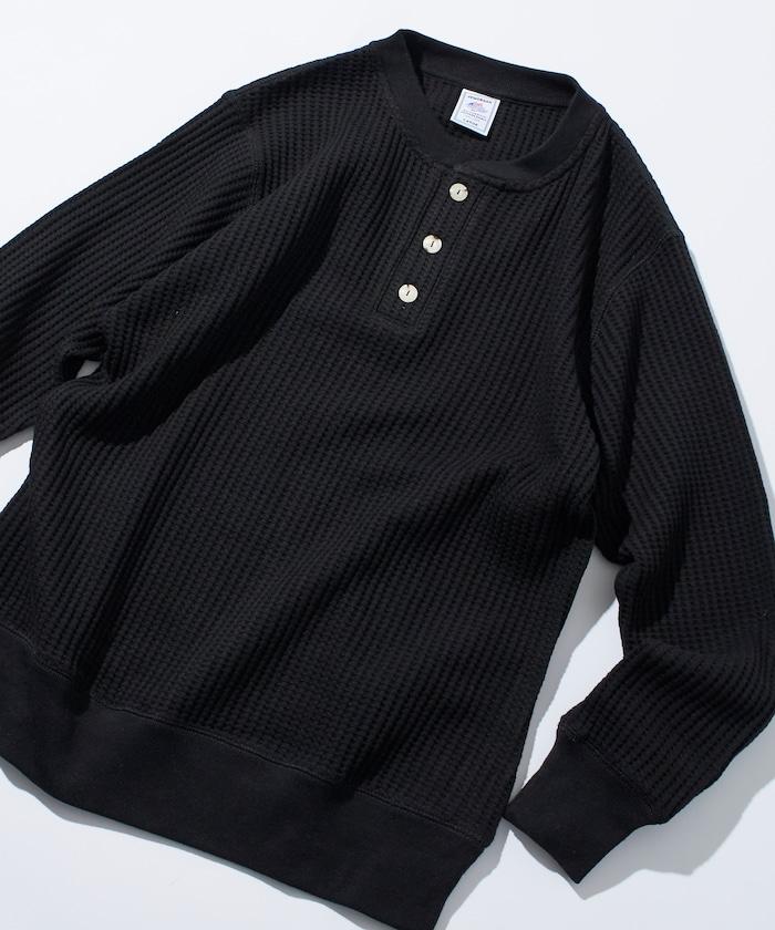 大格子華夫格亨利領保暖內衣