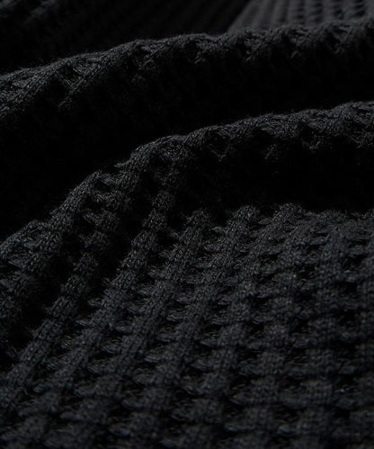 大格子華夫格亨利領保暖內衣