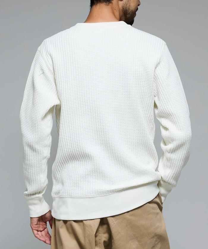 大格子華夫格亨利領保暖內衣