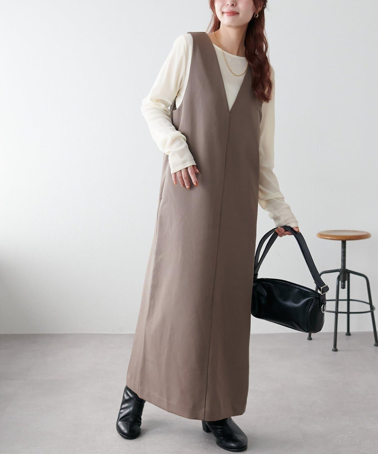 【Discoat】深V連衣裙