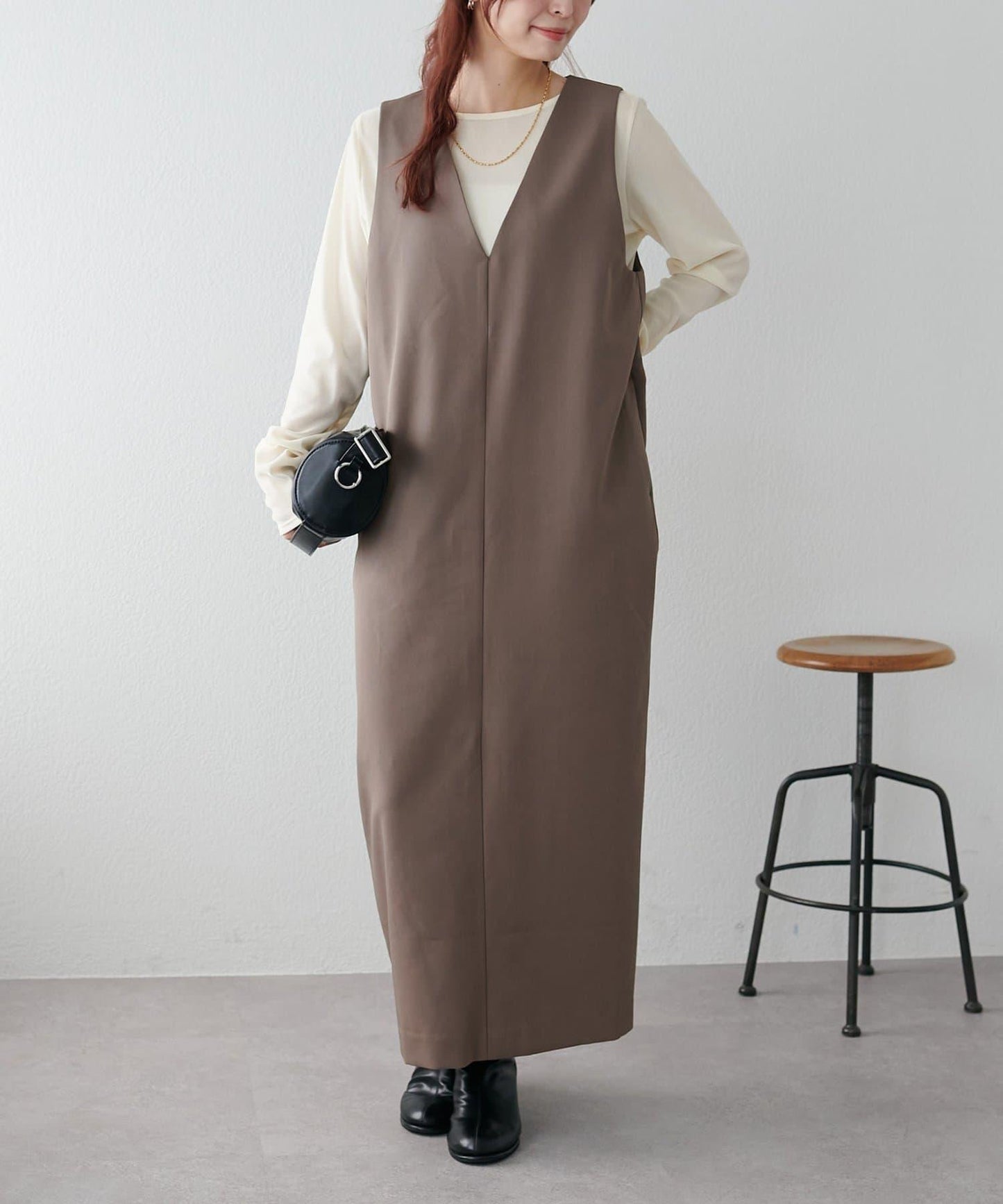 【Discoat】深V連衣裙