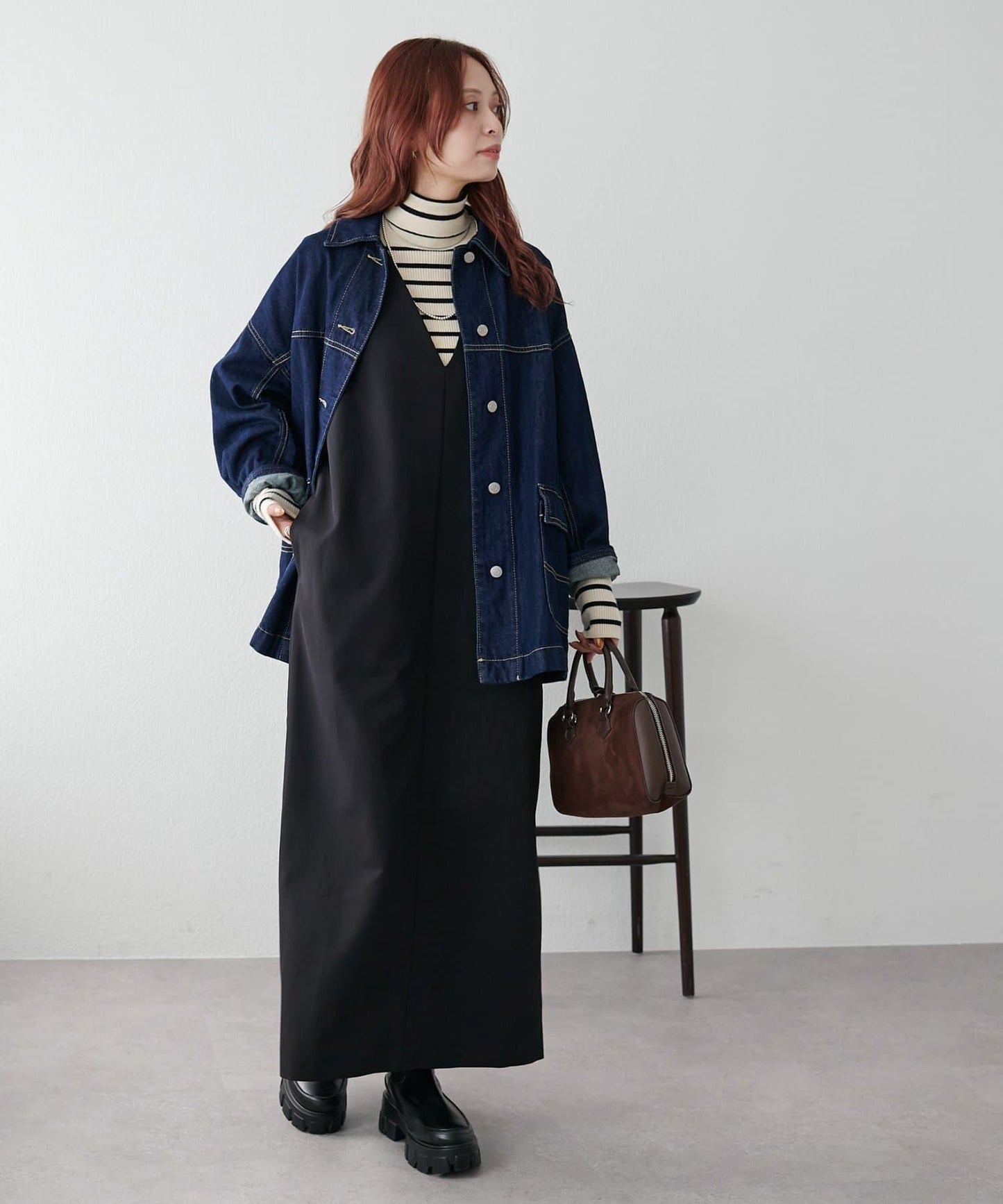 【Discoat】深V連衣裙