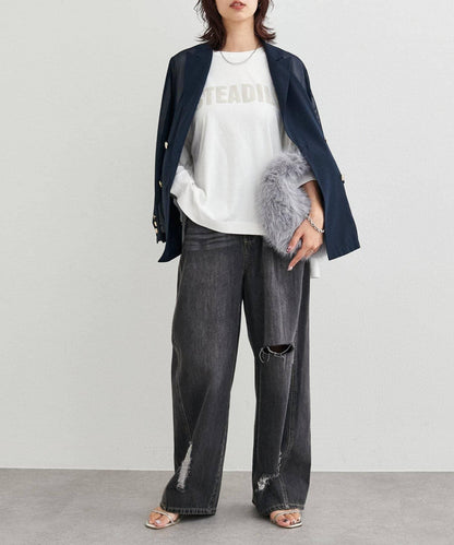 【LARUTA】側開叉寬鬆T恤