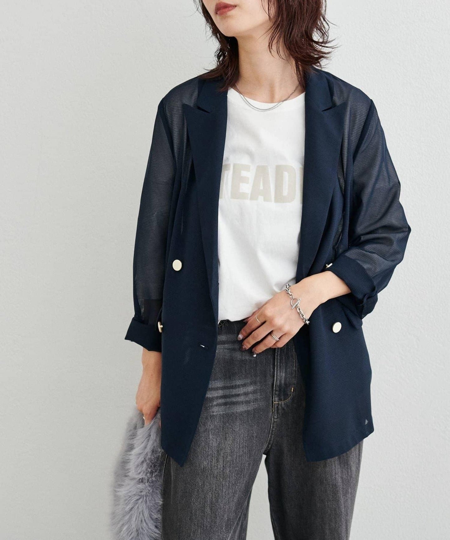 【LARUTA】側開叉寬鬆T恤