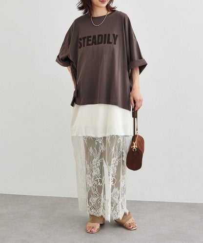 【LARUTA】側開叉寬鬆T恤