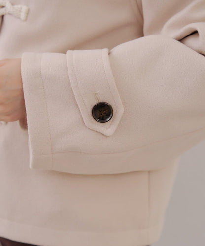 【RMAF】帶毛絨裝飾牛角扣大衣