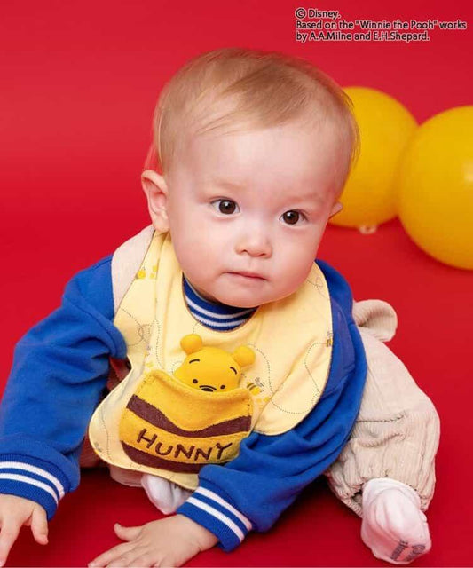 迪士尼角色 小熊維尼/帶搖鈴圍兜