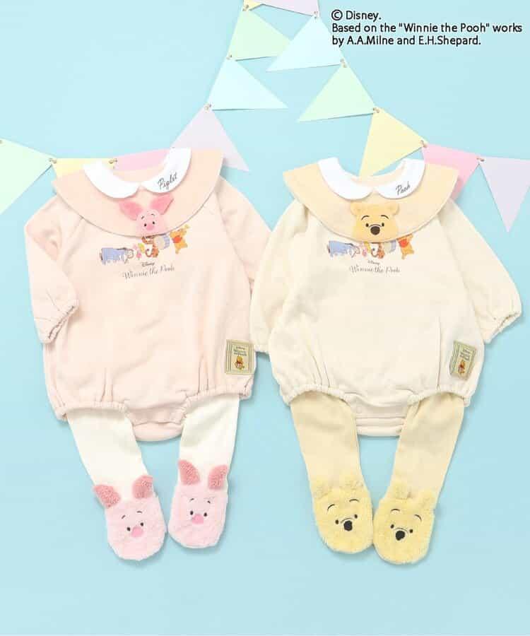 迪士尼角色/小熊維尼/腳尖圖案連褲襪