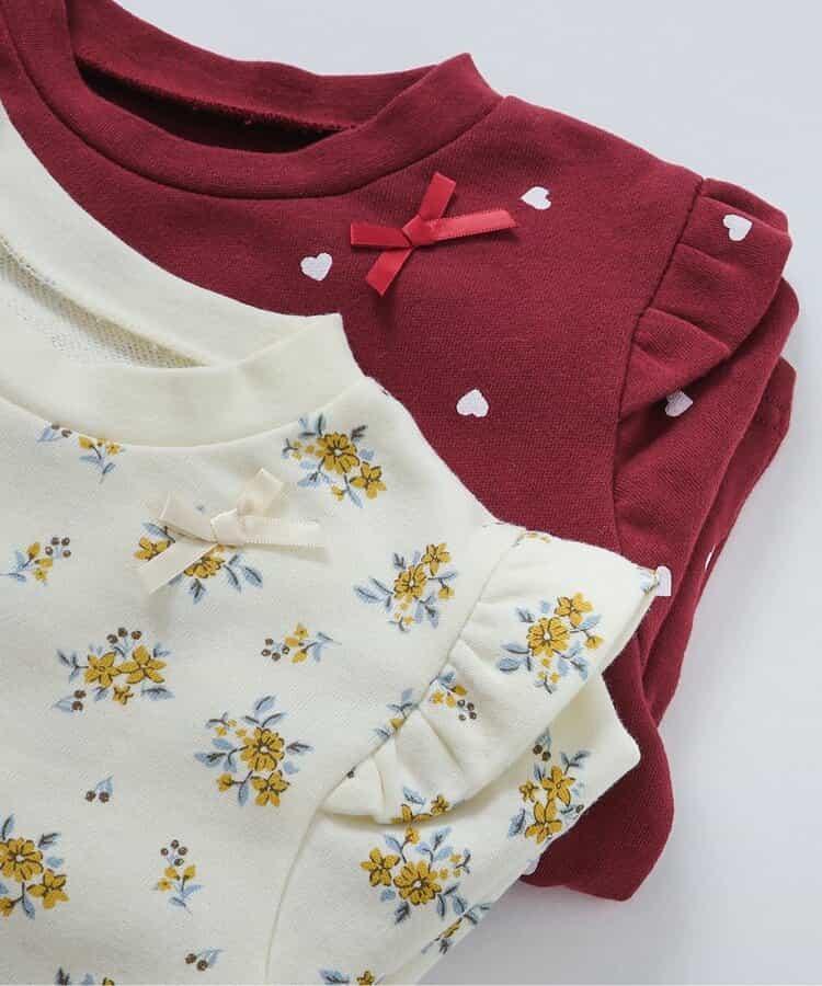 愛心花卉圖案衛衣家居服