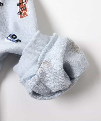 貴賓犬與汽車圖案衛衣睡衣