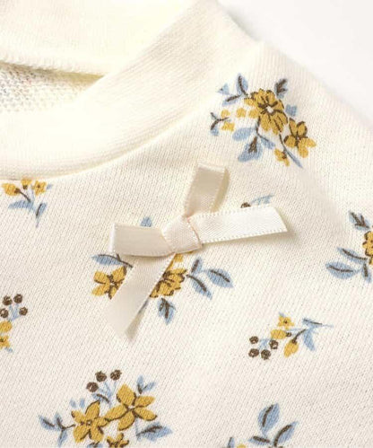 愛心花卉圖案衛衣家居服