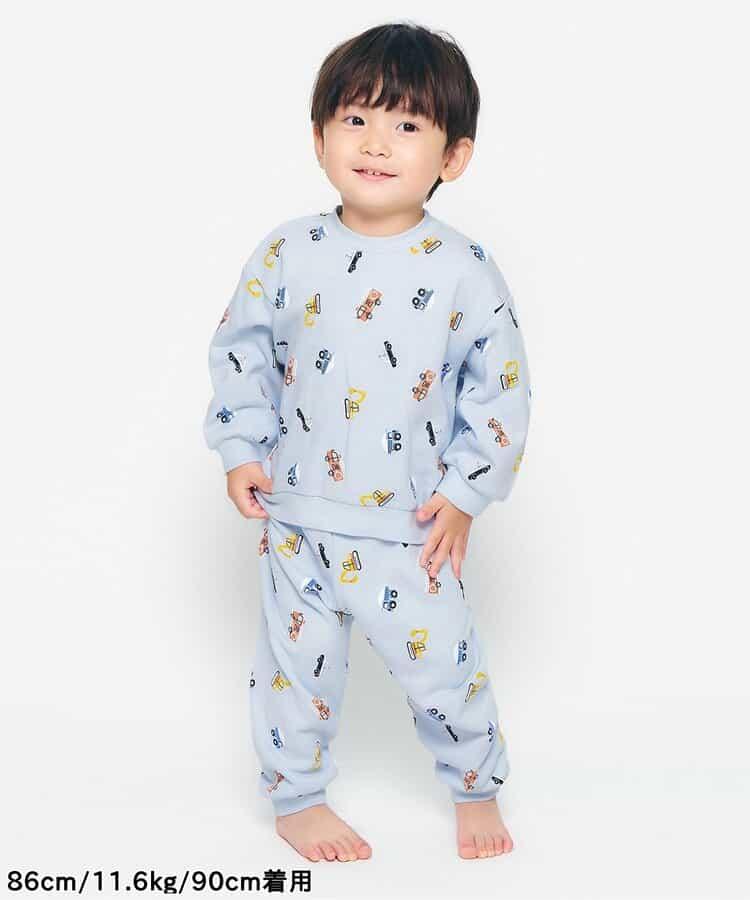 貴賓犬與汽車圖案衛衣睡衣