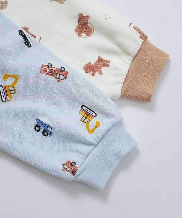 貴賓犬與汽車圖案衛衣睡衣