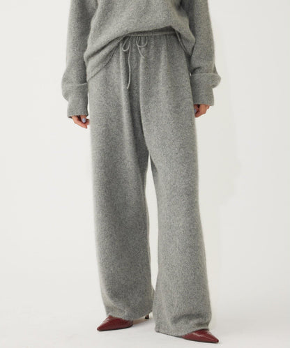 【THE PAUSE】仿毛針織抽繩長褲