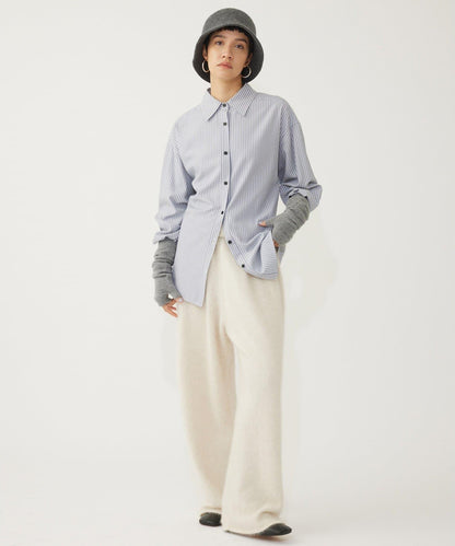 【THE PAUSE】仿毛針織抽繩長褲