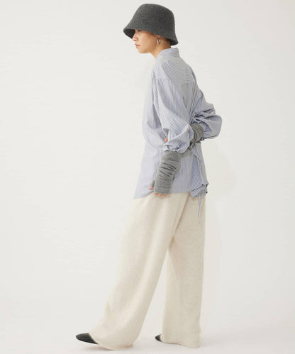 【THE PAUSE】仿毛針織抽繩長褲