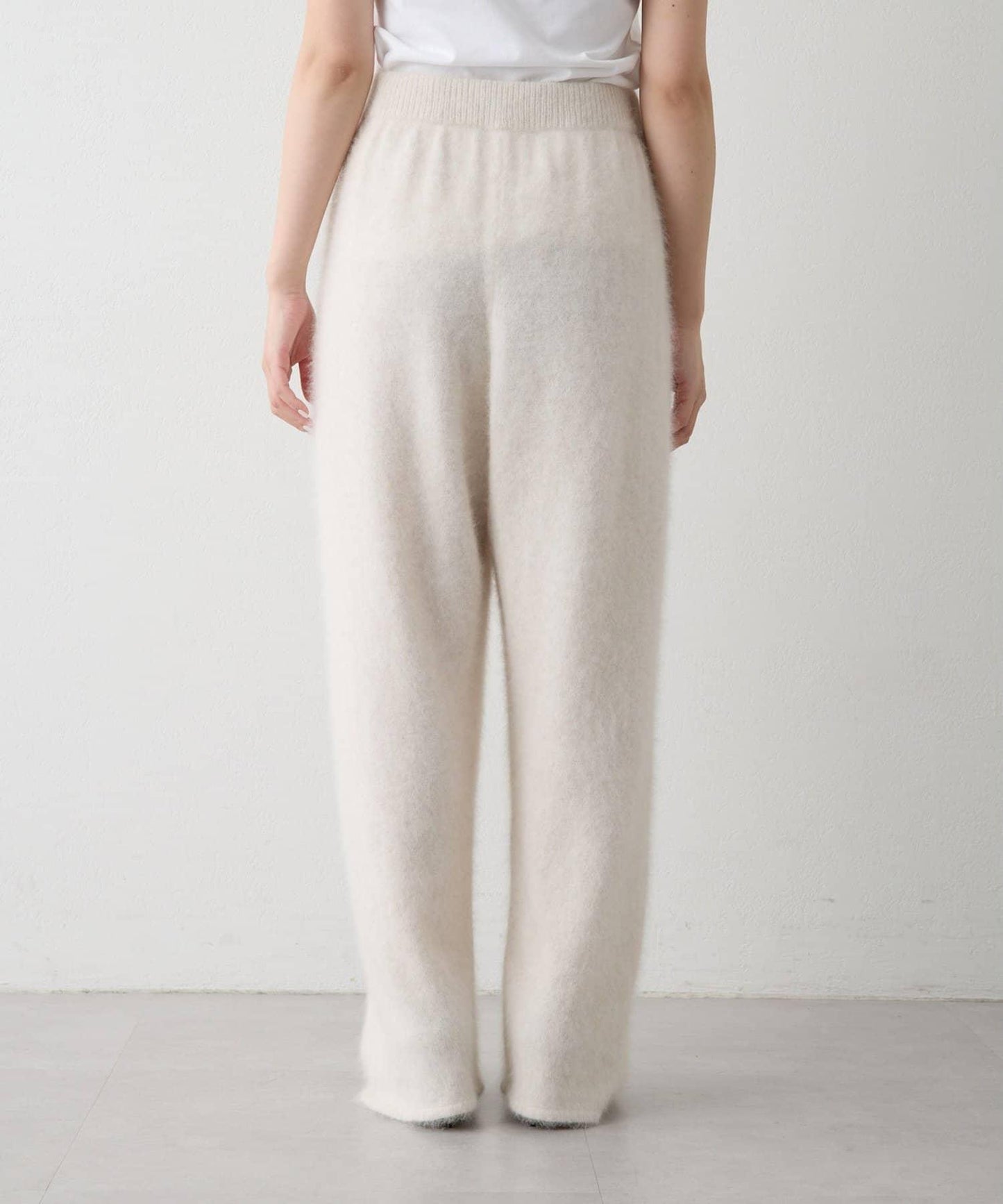 【THE PAUSE】仿毛針織抽繩長褲