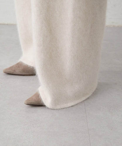 【THE PAUSE】仿毛針織抽繩長褲