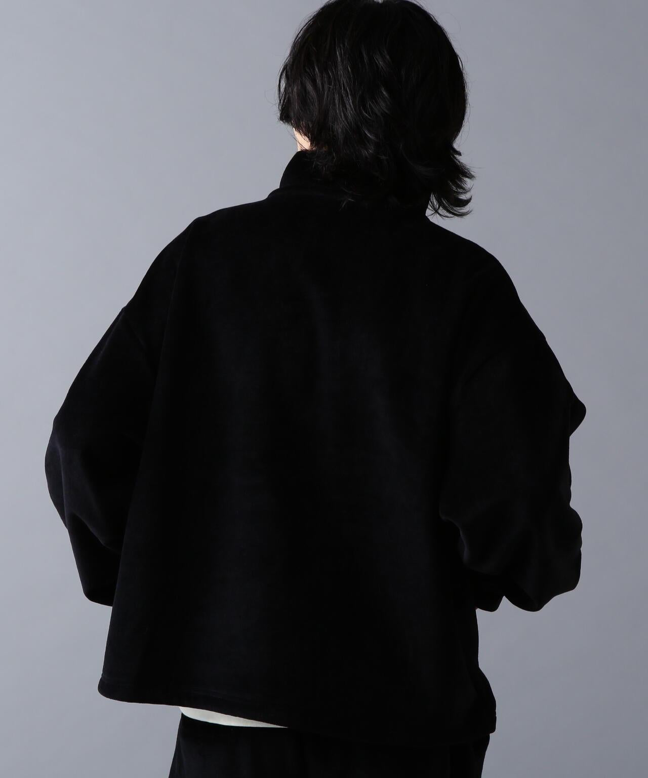 DankeSchon/ダンケシェーン/雙面天鵝絨半拉鍊立領
