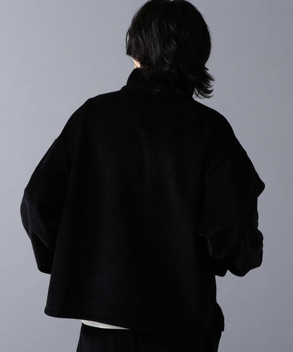 DankeSchon/ダンケシェーン/雙面天鵝絨半拉鍊立領