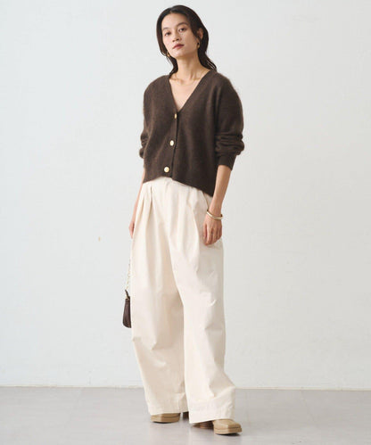 休閒腰帶褶皺長褲