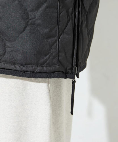 特別款可雙面穿羊羔絨拼接菱格無領羽絨服【限量】