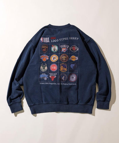 NBA球隊標誌貼布後背印花圓領衛衣