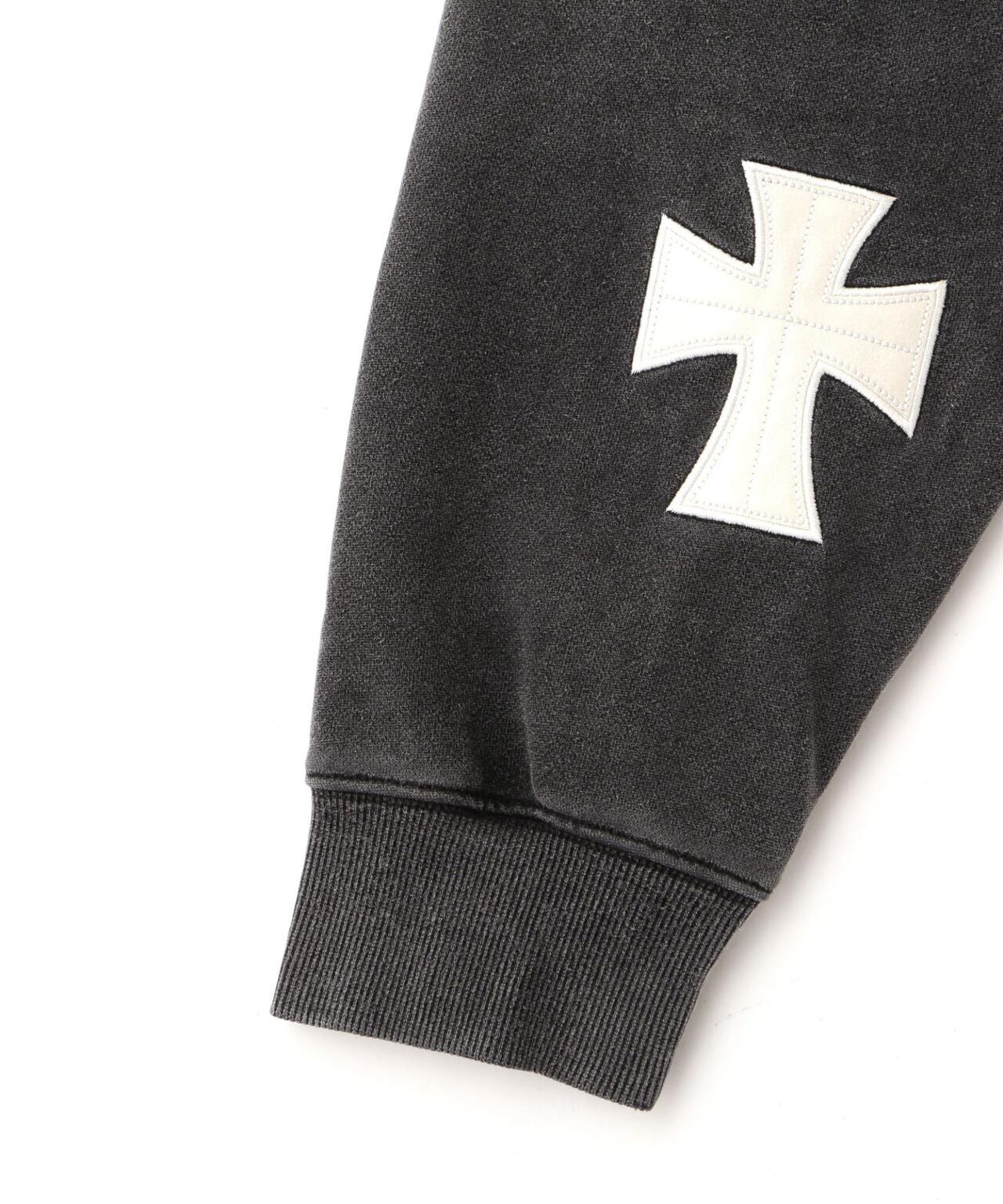 UNKNOWNLONDON/アンノウンロンドン/【LHP限定】皮革十字拉鍊連帽衛衣