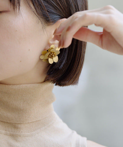 亮片花朵耳環