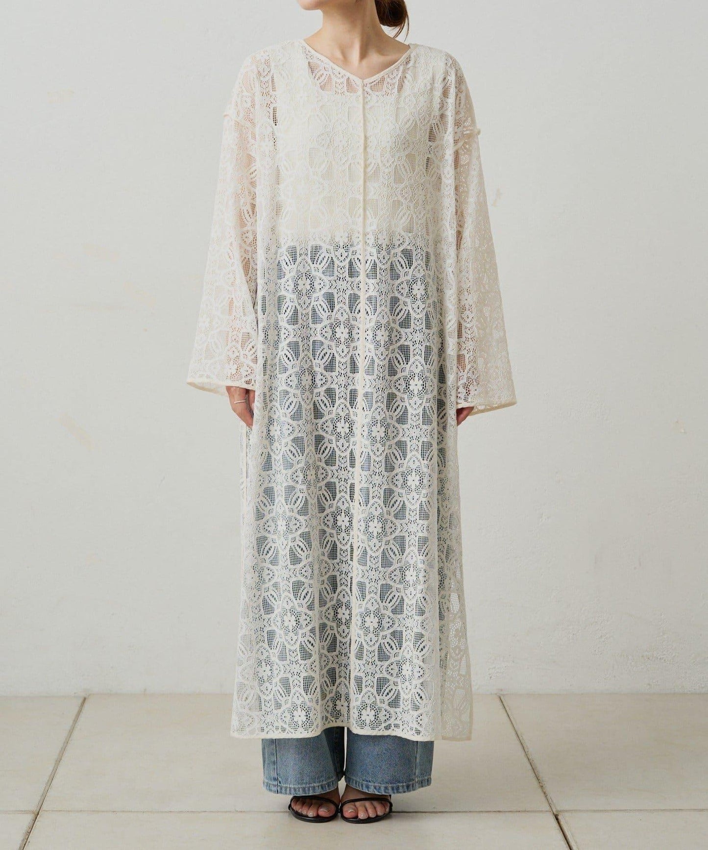 【PUAL CE CIN】雙面風格蕾絲連衣裙