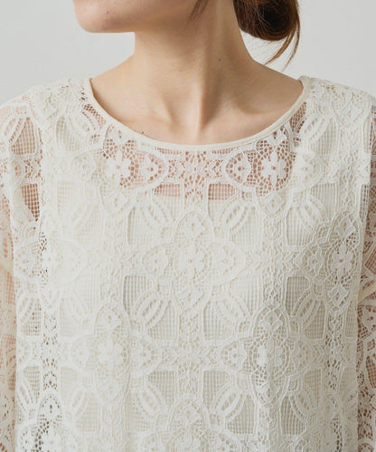 【PUAL CE CIN】雙面風格蕾絲連衣裙